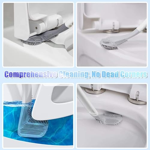 Image of 2 Pc Golf Toilet Cleaning Brush with Holder, Bathroom Toilet Brush Set, Durable Toilet Bowl Cleaner Brush, Golf Design Bathroom Cleaning Brush, Modern Bathroom Accessories (2, Medium)