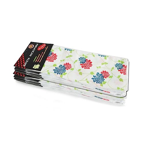 Super Mundo - Paños de Limpieza de Microfibra, Bayetas Microfibras, 12 Unidades, Ideal para Limpieza, Cocina, Coche, Baño, 30 X 40 cm (Flores)
