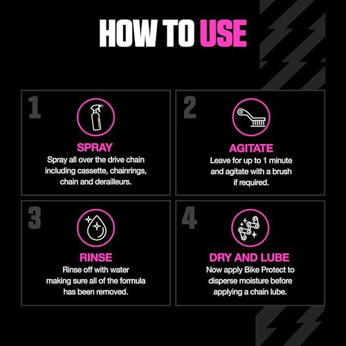 Muc Off Bio Drivetrain Cleaner Antriebsreiniger Fahrradreiniger 500 ml - Hochwirksamer Biologisch Abbaubarer Kettenreiniger Fahrrad/Bike Cleaner Kettenreiniger Spray - Geeignet Für Alle Fahrradtypen