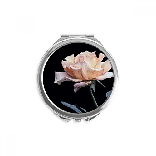 Miroir rond de poche rose blanc miroir de maquillage portable et compact