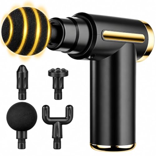 Generic TP MAX Mini Massage Gun, Black & Gold - Image 2