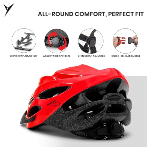 Image of Jaspo Robust Plus Cycling and Skating Helmet for Kids & Adults | 170g Lightweight & Adjustable |Sports Helmet | Quick-Release Buckle & Padded Chin Strap | Ideal for Cycling, Skating & Outdoor Use