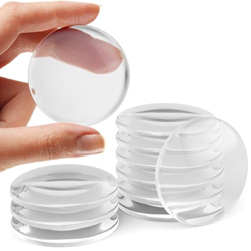 Image of Strongest Home Wall & Door Handle Stopper 2" Set of 10 Pieces of Clear Rubber Door Knob, Round Wall Shield Cushion, Quiet Wall Protector for Door Handle, Guard Door Bumper Self-Adhesive