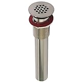 DECOLAV 9295-SN Decorative Grid Drain with Overflow, Satin Nickel