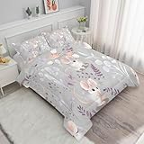 Maus Bettdecke 135x200 4 Jahreszeiten, Kindertiere Vierjahreszeiten Steppdecke 135x200, Warme...