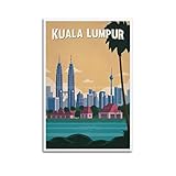 Vintage-Reiseposter KUALA LUMPUR Dekoratives Gemälde 