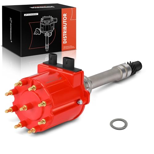 A-Premium Distribuidor de repuesto para Chevrolet GMC C/K 1500 1988-1995 2500 3500 Blazer Suburban Jimmy, V8 5.0L 5.7L 6.0L 7.4L, rojo, incluyendo módulo de encendido, tapa y rotor