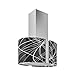Futuro Futuro Murano Echo LED 27 Inch Island-mount Range Hood, Unique Designer Glass, Ultra-Quiet, with Blower