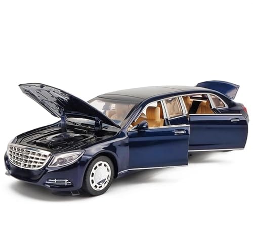 Image of Merceedes Maybach s650 Model Car with Box, Zinc Alloy Pull Back Toy car with Sound and Light for Kids Boy Girl Gift [Colors as Per Stock]