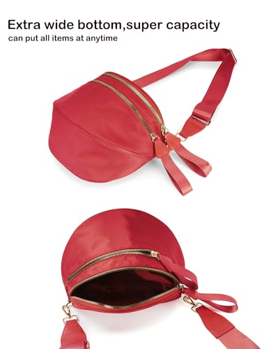 Image of FEIBOON Spacious Nylon Crossbody Bag Bum Bag Handbags Wallets Purses Trendy Shoulder Bag for Women