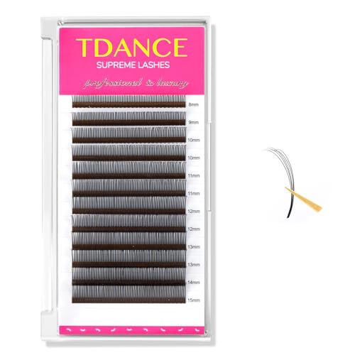 TDANCE Lash Spikes Matte Black 5D Spikes Lash Extensions Natural Look 5D Flower Eyelash Extensions for Professional Use Spikes Lashes (5D-Flower,C-0.07,8-15mm)