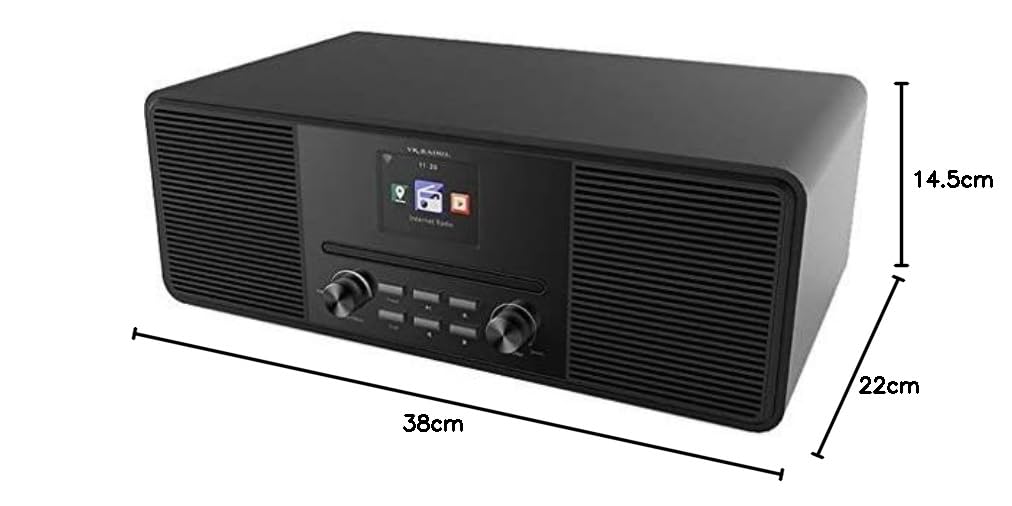 Radio Internet stéréo 20 W avec lecteur CD/DAB+/FM/bluetooth IRS-680 - Noir [VR-Radio]