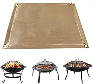 Fire Pit Mat | Fire Proof Mat |Charcoal BBQ Mat | Grill Mat | Fireproof Blanket | Flame Retardant Cloth for Protect Deck / Patio /Grass/Wood | Foldable and Easy Carry to Park/Campsite (95x80cm)