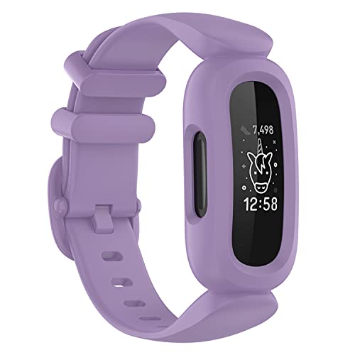 honecumi Correa de repuesto compatible con Fitbit Ace 3 para niños, colorido, clásico, ajustable, correa deportiva para pulsera ACE 3, Silicona Silicona TPU, Sin gemas Cover