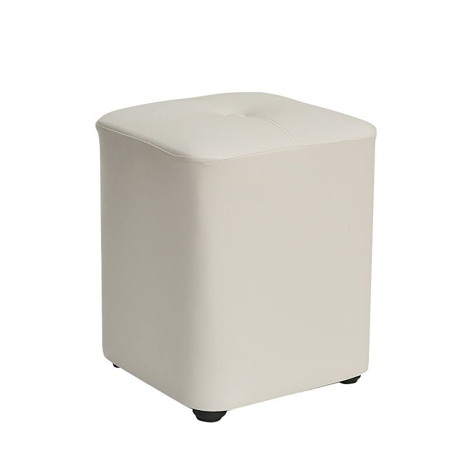 Repose-pieds ottoman en cuir PU pouf rectangulaire rembourré pour salon