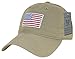 Rapiddominance A03-USA-KHA Relaxed Graphic Cap, Original USA Flag, Khaki