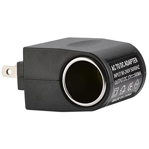 Universal AC to DC Car Cigarette Lighter Socket Adapter Converter, DC 12V 500mA Vehicle Power Inverters, Power Supply Transformer Wall Plug for Car Electronics