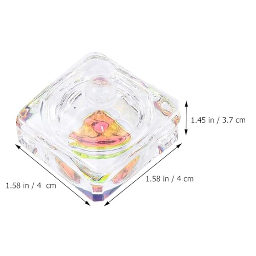 IMIKEYA 2pcs Cups Cristal para Manicura con Tapa miniatura 2