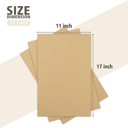 Image of Golden State Art 11x17 Corrugated Cardboard Sheets, 25 Pack | Flat Cardboard Pads, For Packing, Mailing, Moving, Shipping, Crafts