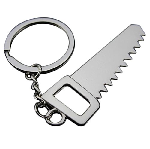 Preisvergleich Produktbild Hacoly Säge Schlüsselring Anhänger Edelstahl Mini Werkzeuge Legierung Schlüsselbund Dekofigur Schlüsselanhänger Persönlichkeit Schlüsselringen Keychain Metall Schlüsselhalter - Silber