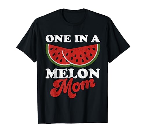 One In A Melon Mom Funny Sandía Verano Retro Cute Mama Camiseta