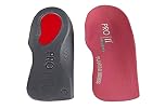 PRO 11 WELLBEING 1 Pair of Ultra Slim Fitting 3/4 Orthotic Insoles with Poron Heel Cushion Plantar Fasciiits Releif (XL 11/13 UK, Pink)