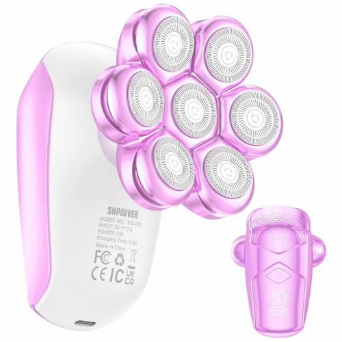 SHPAVVER Electric Razors for Women Legs: 7D Floating Head Electric Shaver - IPX7 Waterproof Wet Dry Hair Remover