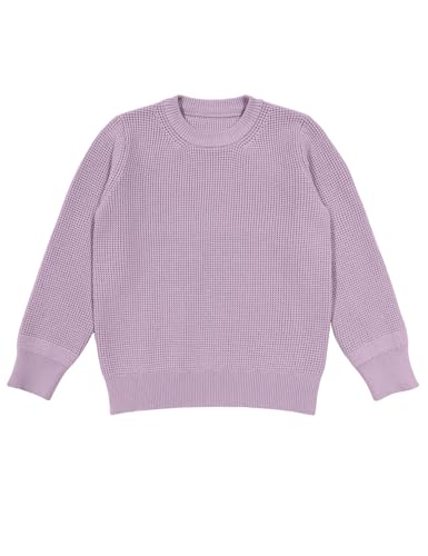 Girls Long Sleeve Knit Pullover Sweater Cute Crew Neck Fall Winter Sweater Tops 5-14 Years