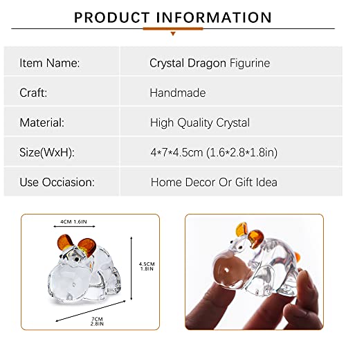 Hdcrystalgifts Elephant Family And Hippo Collectible Figurines Crystal Wildlife Paperweight Ornament Home Decor #TOP5