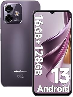 Ulefone Note 16 Pro Mobile Phones Android 13, 16GB+128GB/256GB SD 50MP+8MP Camera Octa Core 6.52 HD+ 4400mAh 4G Dual Sim Smartphone SIM Free Unlocked Fingerprint Face ID GPS OTG, UK Version - Purple
