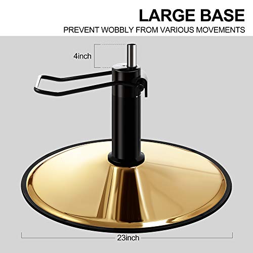 Baasha Premium Gold Salon Chair Beauty Barber Chair, White Hair Salon Chair, Stain Resistant Leather Beauty Spa Equipment Salon Chair For Hair Stylist Women Man - Shiny Gold & White #TOP6