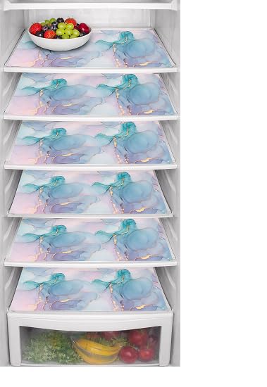 THE LION'S SHARE PVC Rectangular Fridge Mat Set (Multicolour) -6 Pieces -TLS-073-picture-10