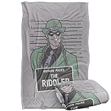 Batman Blanket, 36'x58' The Riddler Mugshot Silky Touch Super Soft Throw Blanket