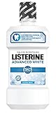 Listerine Advanced White Mundspülung, antibakterielles Mundwasser für weiße Zähne und gesundes Zahnfleisch
