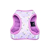 The Wagging Tail No Pull Harness for Small, Medium, Large Dogs, Heavy Duty, Adjustable, Breathable, Soft, Cute, Reflective, Dog Harness, Dog Vest, Pet Harness (Purple Daisy, Large)
