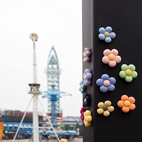 Cute Flower Fridge Magnet For Adult, Funny Refrigerator Decorative Magnets For Kitchen, Locker And Office Whiteboard (Plum Blossom X 12 Pcs) #TOP3