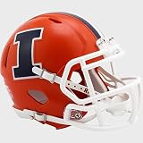 Orange Riddell Speed Mini Helmet for Illinois Fighting Illini