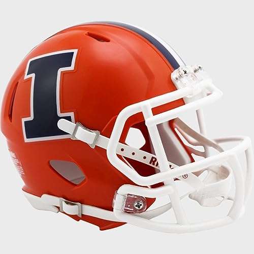 Orange Riddell Speed Mini Helmet for Illinois Fighting Illini