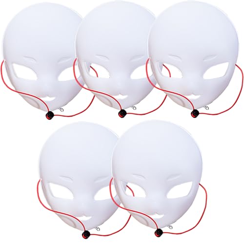 Máscara blanca de cosplay para mascarada y proyectos de pintura DIY 3