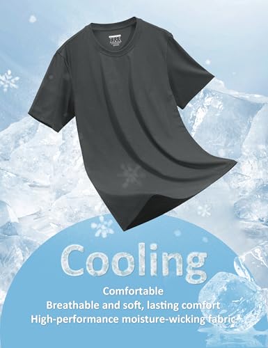 Image of MAGCOMSEN Mens T-Shirts Short Sleeve UPF 50+ Lightweight Moisture Wicking Basic Crewneck Casual Summer Cooling T Shirt