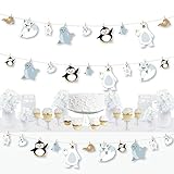 Big Dot of Happiness Arctic Polar Animals - Winter Baby Shower or Birthday Party DIY Decorations - Clothespin Garland Banner - 44 Pieces