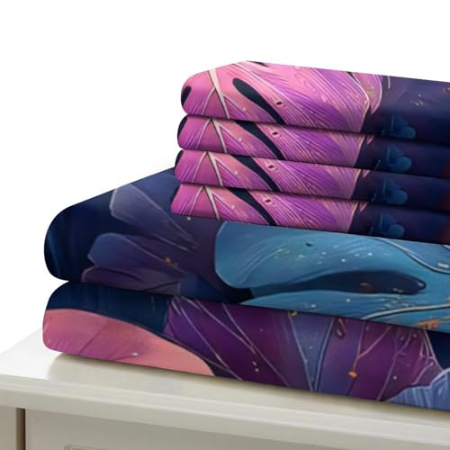 Housse de couette lavable en machine feuille tropicale 3D - 6