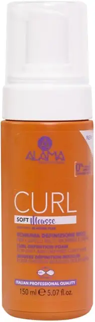 Alama Schiuma No Gas per Capelli Ricci - Definizione Morbida e Naturale, 150 ml