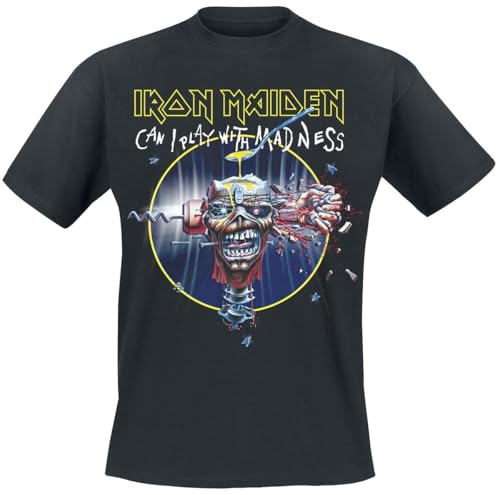 Il tuo merch EMP preferito! Iron Maiden Can I Play with Madness Uomo T-Shirt Nero L 100% Cotone Regular