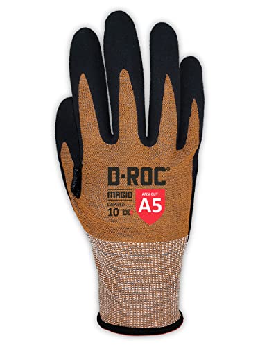 Image of MAGID D-ROC ANSI A5 DX+ Technology VersaTek Grip Work Gloves, 72 Pairs, Size 12 /3XL, DXPG53