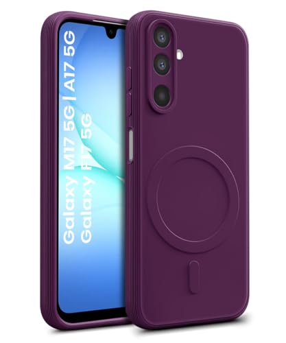 Image of WOW IMAGINE Back Case Cover for Samsung Galaxy M17 5G | A17 5G | F17 5G | Soft Matte Silicone Case| Slim Fit & Shockproof | Camera Protection Bumper Cover (Purple)