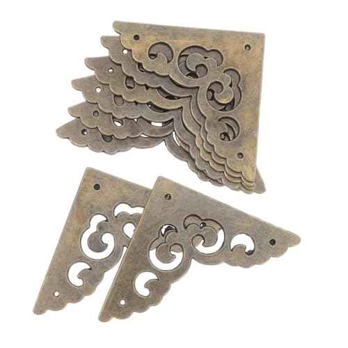 Angoily 8 De Esquinas De Metal Antiguo Decorativos para Gabinetes Cofres Escritorios Joyas Puertas Cajones Mesas Accesorios De Herrajes para Muebles