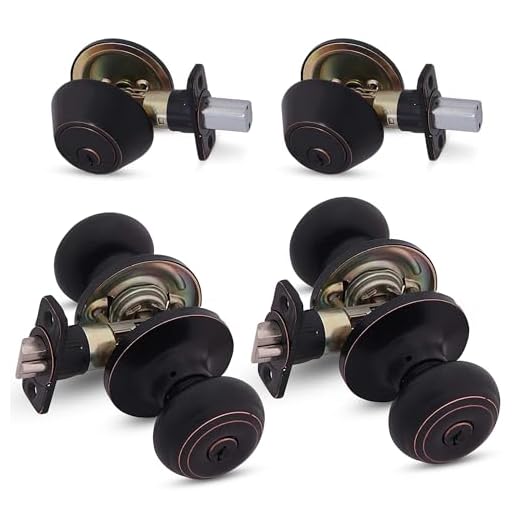 Honeywell 8101406 Classic Entry Door Knob and Deadbolt Lock Set, Oil Rubbed Bronze, 2-Pack
