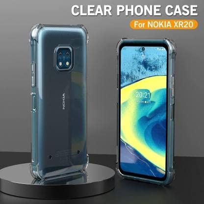 Image of COVERLINE Transparent Plain Flexible Soft Bumper Back Cover for Nokia XR20 (Transparent)
