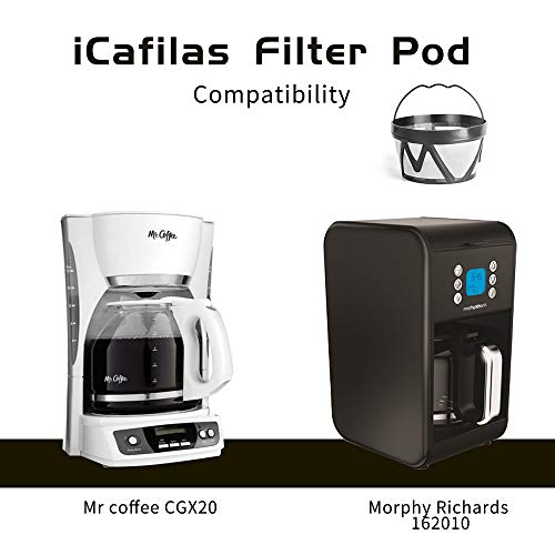 Ajcoflt Cesta do filtro de café Filtro de café preciso Máquina de café Funil Reutilizáveis Cafeteira